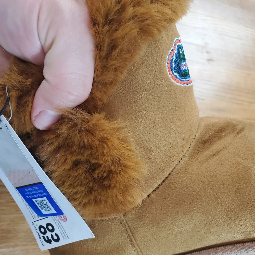 Foco NCAA Florida Gators Boots Womens Sz 6 Faux Fur NEW NWOB (TD1)